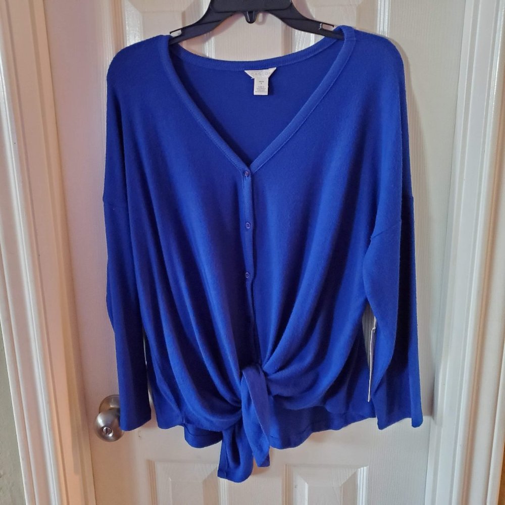 NWT CASLON Oversize Cardigan Blue Women Size S P